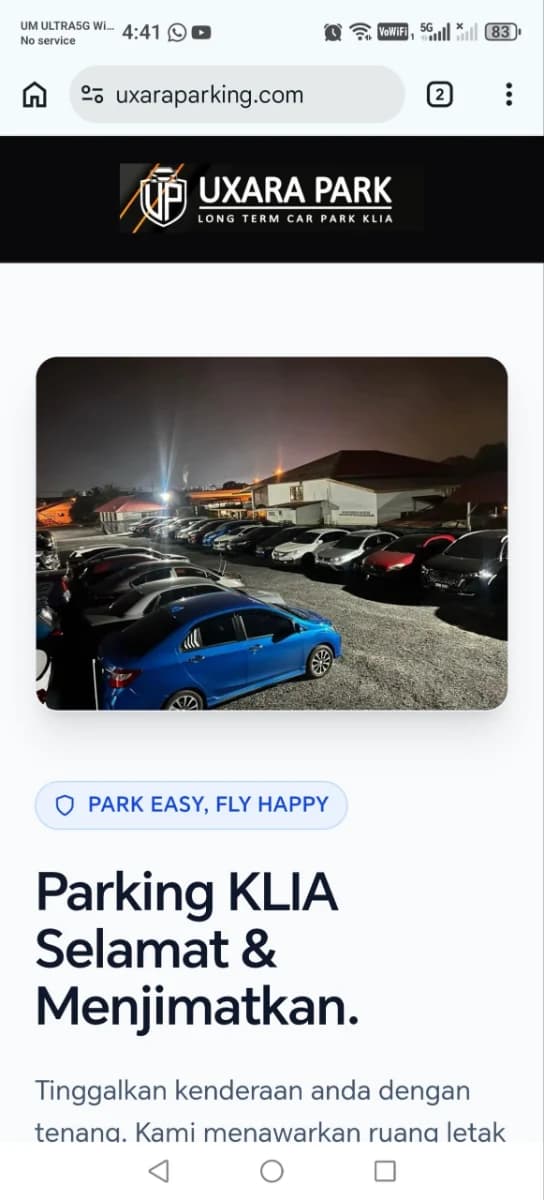 Parking Murah KLIA - Uxara Park